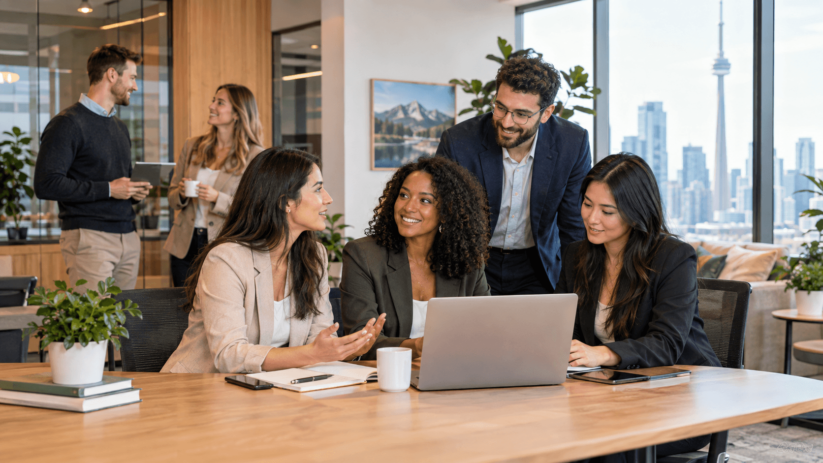 Canadian professionals collaborating with integrity